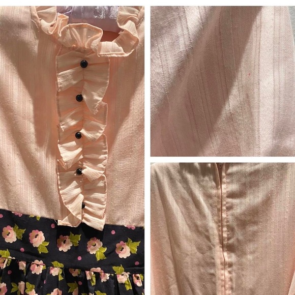 1960s Vintage Dolly Rocker Style Midi/Maxi Dress XS - Picture 3 of 4